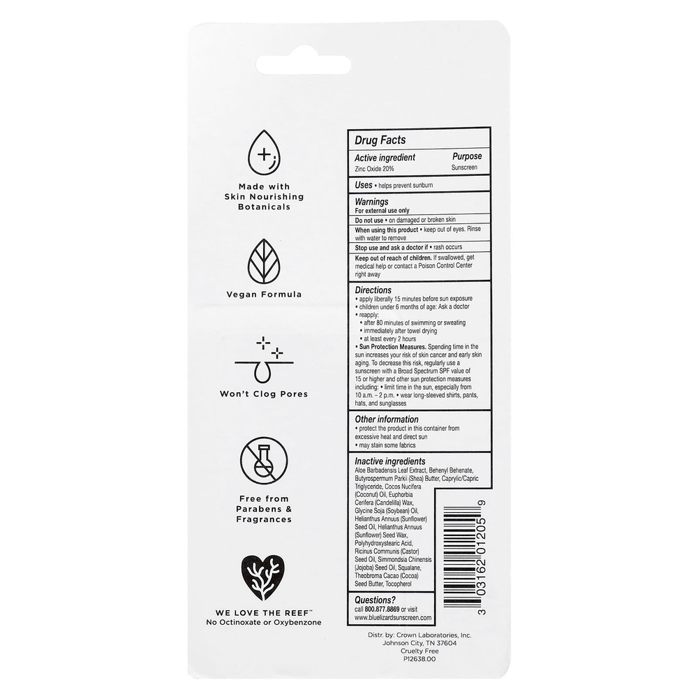 Blue Lizard Australian Sunscreen, Минеральное солнцезащитное средство-стик для детей, SPF 50+, 14 г (0,5 унции)