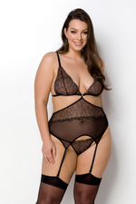 Amberly corset Black Passion Size Plus