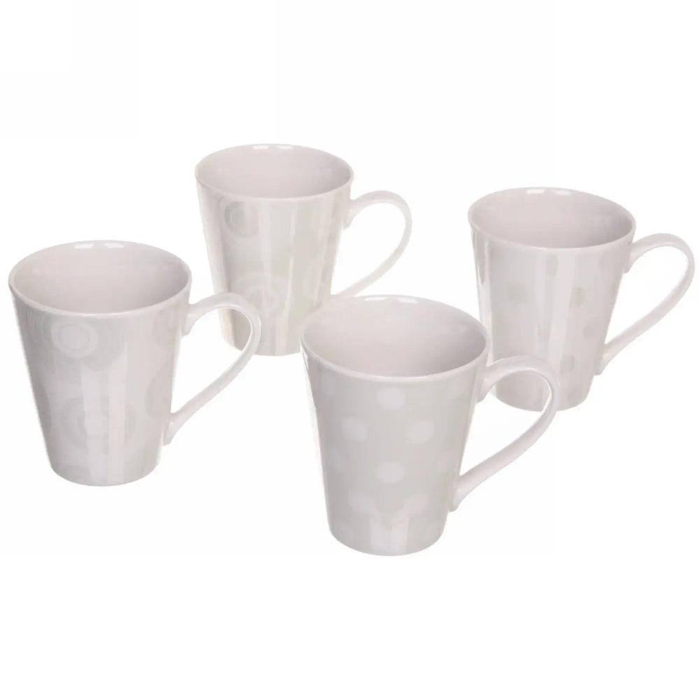 Кружка керамическая 380мл «Горох» перламутр