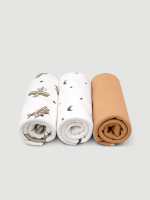 Сет из 3х пелёнок Mjölk Самолёты/Camel/Ночное небо