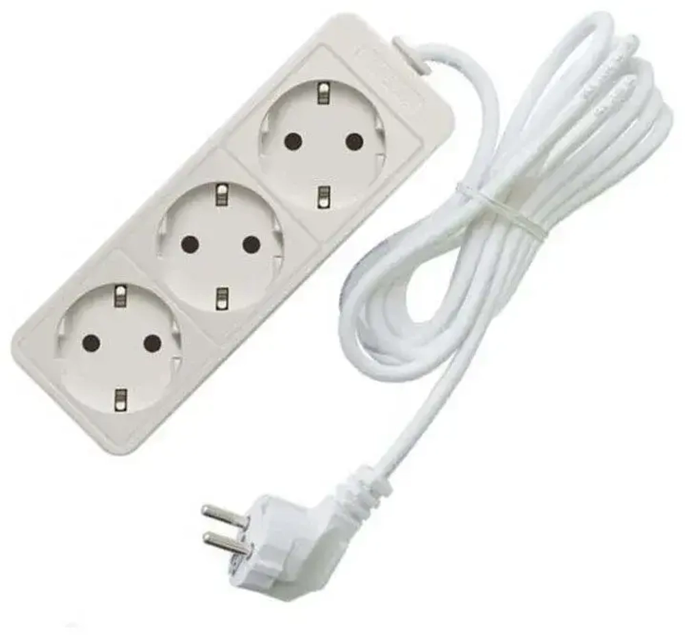 Удлинитель 3гнезда 5м с заземлением выключатель ПВС 2200Вт 3x0.75мм² Союз (40)