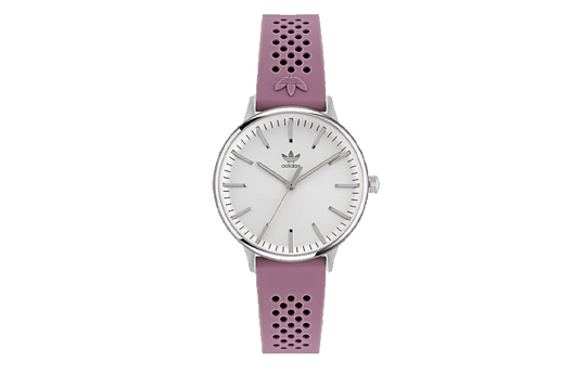 Adidas Originals STYLE Wrist Watch Quartz Movement Silicone Strap Silver Dial Women"s Watch 50m Water Resistant
