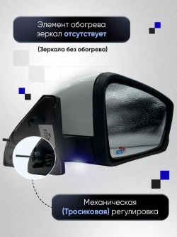 Зеркала ваз 2108-2109 2113-2115 Механика Без обогрева