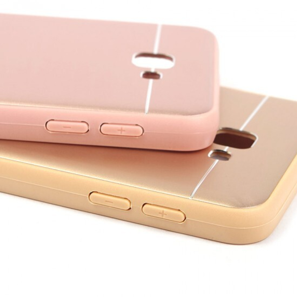 Чехол ТПУ+металл для Samsung Galaxy J7 Prime, 009511 Черный