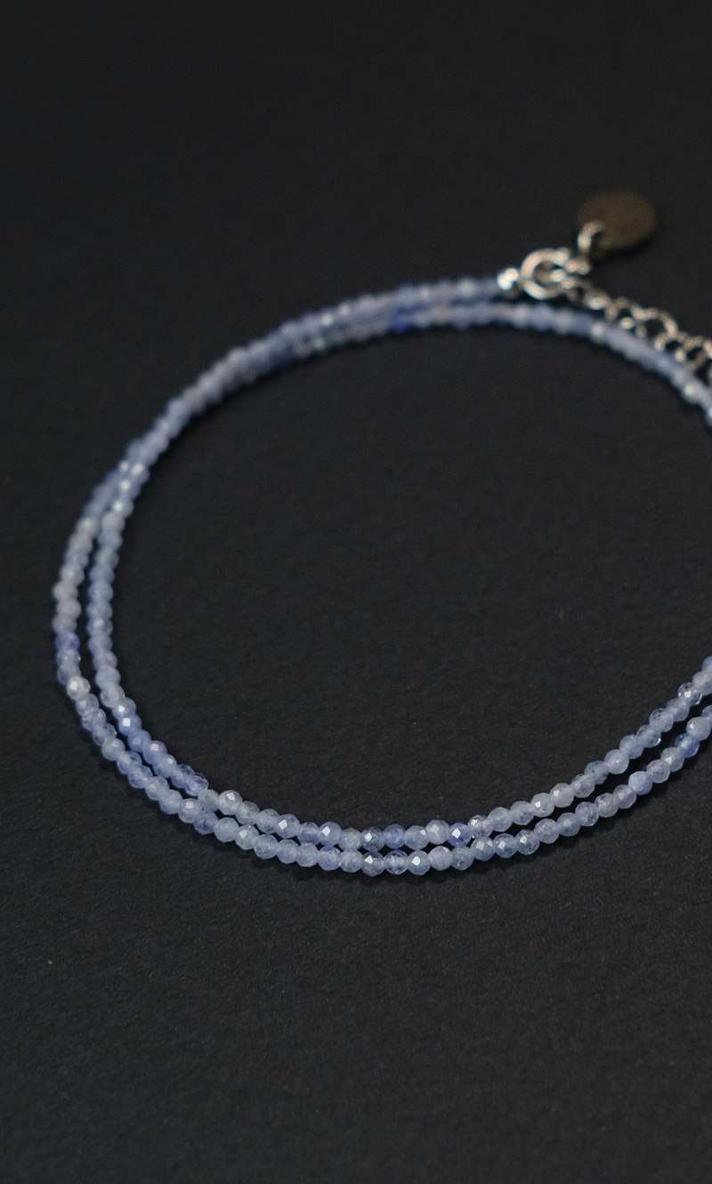 Чокер "Memo about Finance" из танзанита на замочке 33-38 см