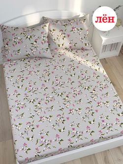 Простынь Сказка "Нарциссы" 150х215 см , лён