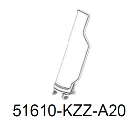 51610-KZZ-A20. PROTECTOR, R. FR. FORK. Black. CRF250M