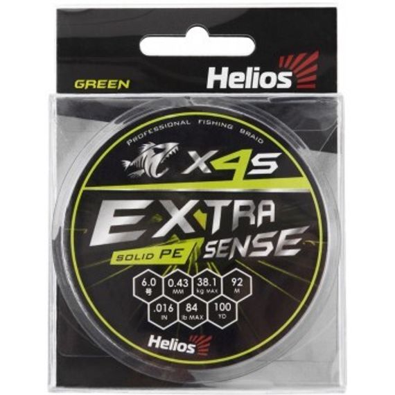 Шнур Helios Extrasense X4S PE Green 92m 6/84LB 0.43mm (HS-ES-X4S-6/84LB)