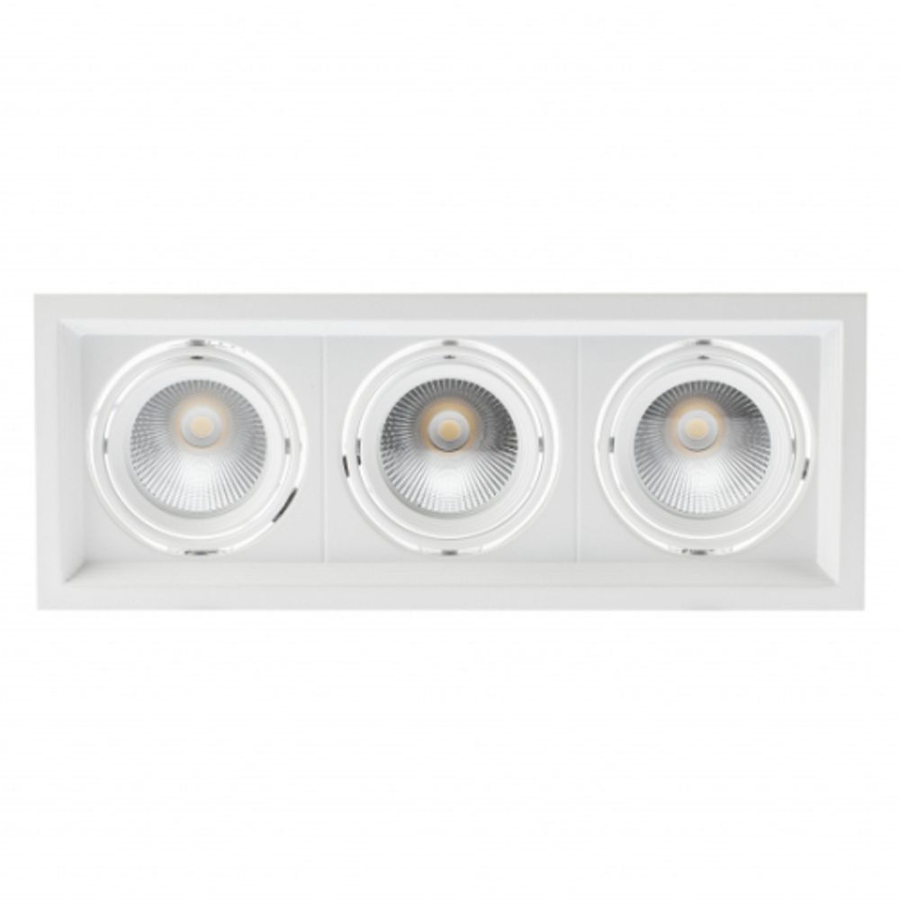 Светильник светодиодный встраиваемый Даунлайт ЭРА SKD-13-36-40K-W09 3х9Вт 4000K 3240Лм 320х130х100 5 лет гарантии