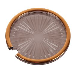 Банка для сыпучих продуктов с ложкой (серая) h=8,8см,v=400мл (акрил,нержавеющая сталь) (индивидуаль