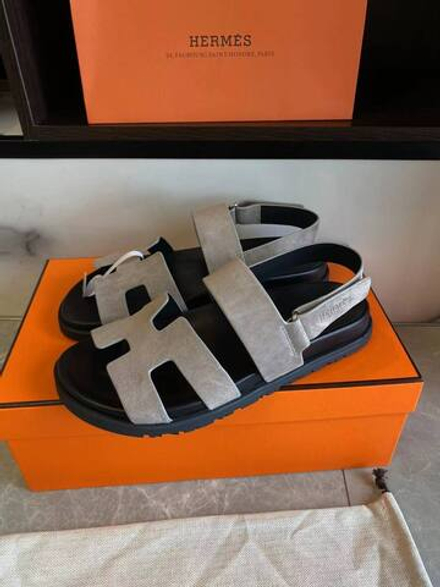 Мужские замшевые сандалии Hermes Genius