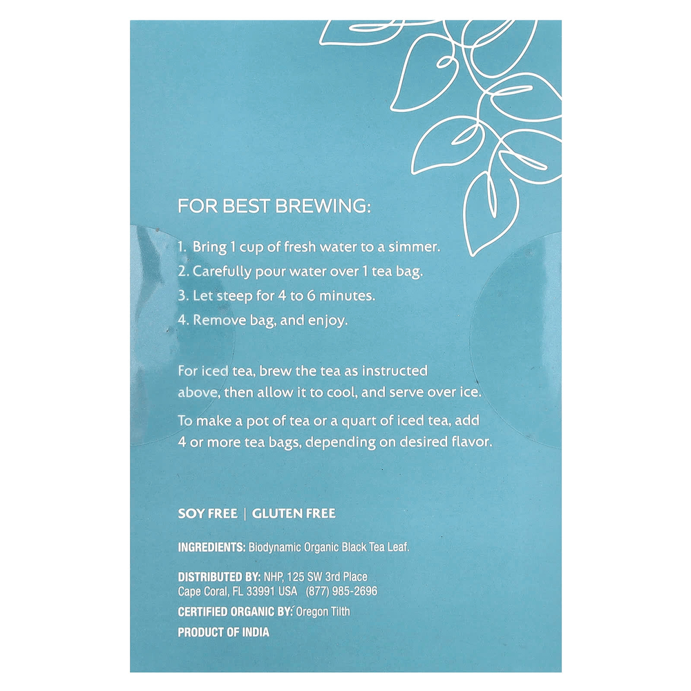 Dr. Mercola, Solspring®, Biodynamic®, органический черный чай, английский завтрак, 18 чайных пакетиков, 36 г (1,27 унции)