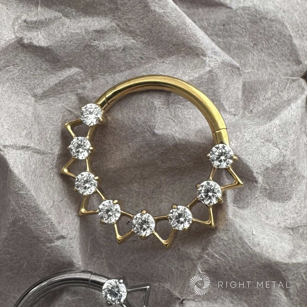 Кликер Ansel Crystal PVD Yellow 1.2мм