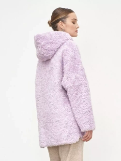 Шуба из шерсти чебурашка тедди, розовая, SilverFox