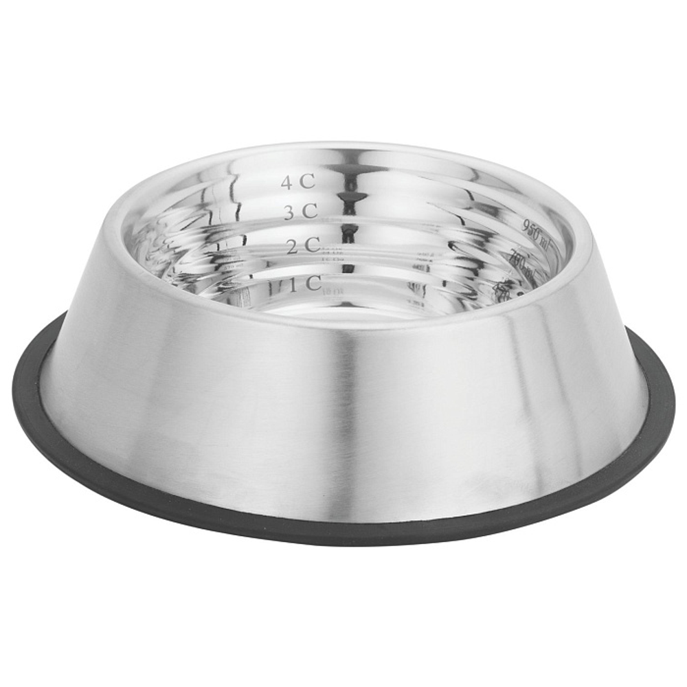 Миска Mr.Kranch из нержавеющей стали 470 мл контроль объема порции нескользящее основание