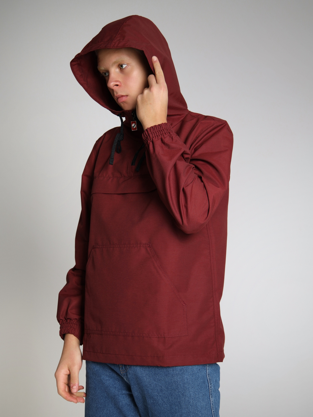 Анорак мужской без утеплителя бордовый Город Горький