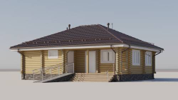 Проект Дома 102 кв. м из бруса Д-43
