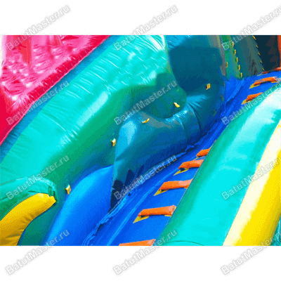 Коммерческий надувной батут-горка "Огненный дракон" 16*8*11 м