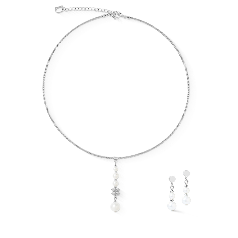 Колье Coeur de Lion White-Silver 1137/10-1417