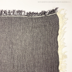 Плед муслиновый 240х260, Однотонный, Антрацитовый