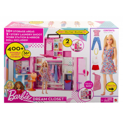 Barbie Fashionistas - Гардеробная Набор Барби с куклой + 36 аксессуаров HGX57