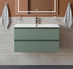 Тумба с раковиной подвесная BelBagno KRAFT-900-2C-SO-VO Еловый матовый, раковина белая BB-8099-90