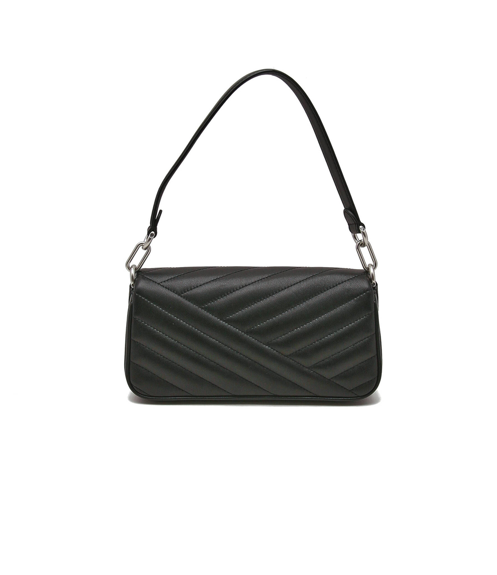 кожаная сумка через плечо kira chevron TORY BURCH - черный(90456)