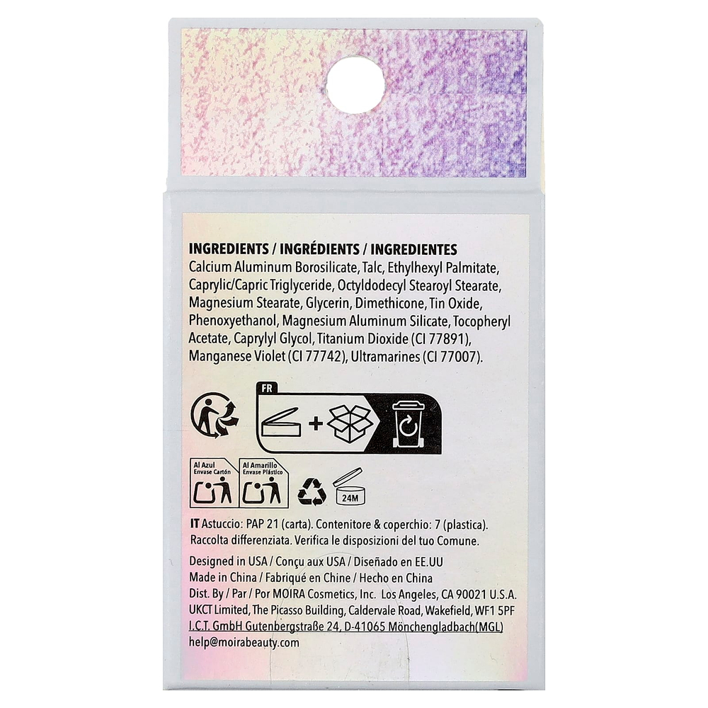 Moira Beauty, Chroma Light, тени для век, сиреневый, 020, 1,4 г (0,05 унции)