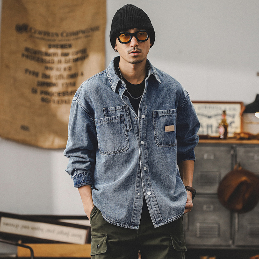 Американская джинсовая рубашка