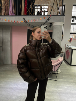 Пуховик Лак горький шоколад