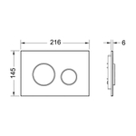 Пластиковая панель смыва для унитаза TECEloop 2.0, черный матовый, 9240925