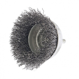 Щетка для дрели, 75 мм, "чашка" со шпилькой, витая проволока Сибртех 744787