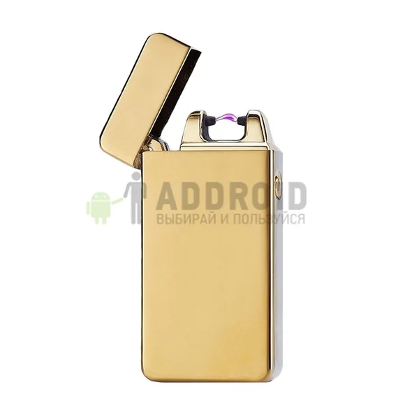 Электрическая зажигалка с USB Золотая NEW