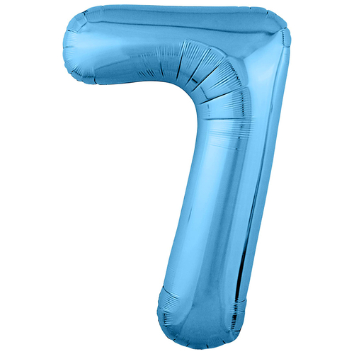 Цифра 7 голубой 40" Agura