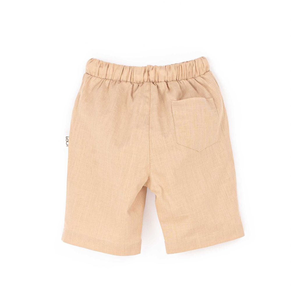 Шорты бермуды хлопковые "Беж" 7+