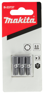 Насадка HEX8.0, 25 мм, C-form, 3 шт. Makita