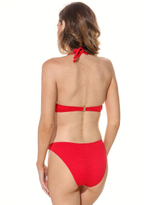 Однотонный раздельный пуш-ап купальник Daiquiri (Размер: C/M) (Цвет: голубой)