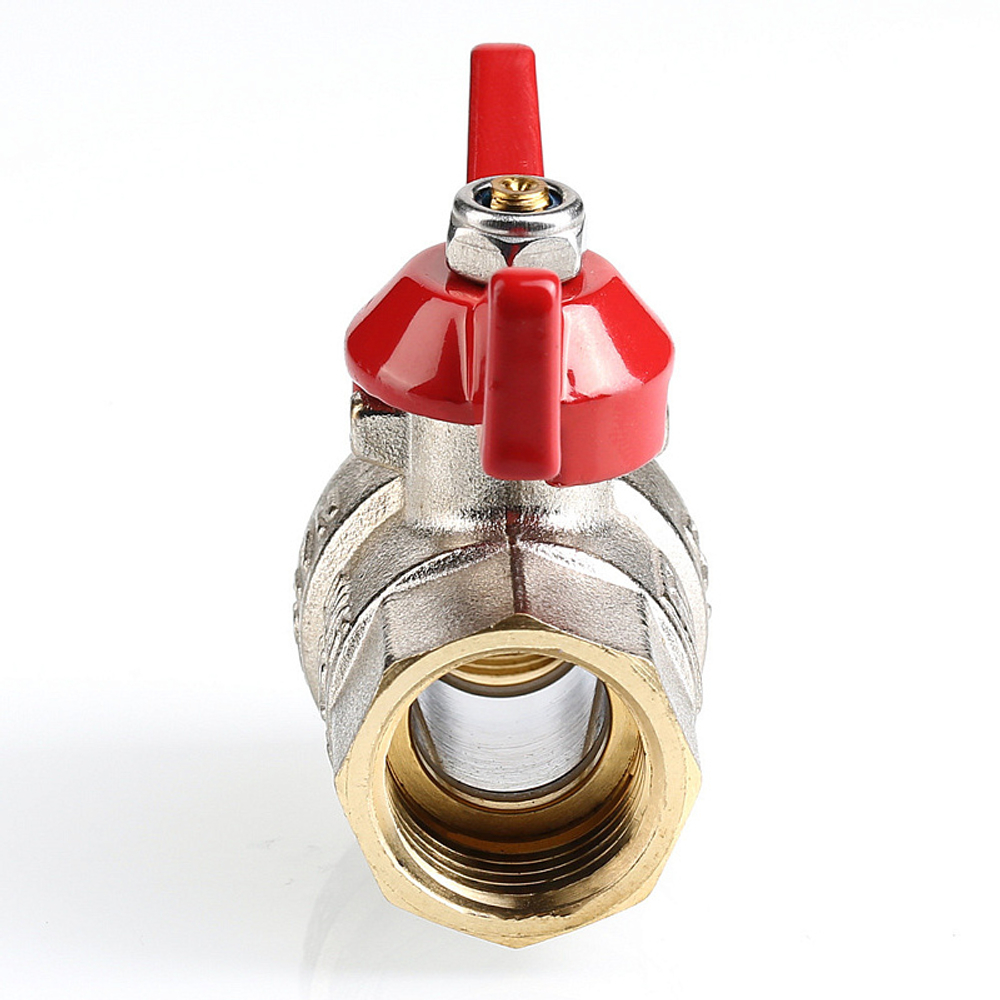 Кран шаровой Valtec BASE, рукоятка бабочка 1/2" вн.-вн. (VT.217.N.04)