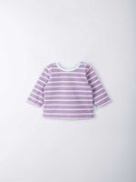 Лонгслив "Полоска Пепельная роза" 0+