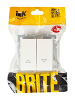 BRITE Выключатель жалюзи 10А ВС10-1-5-БрБ белый IEK