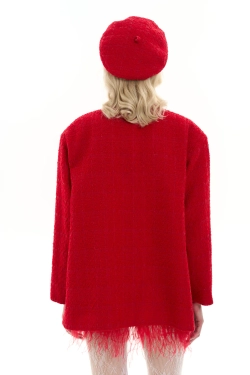 Юбка-мини с перьями