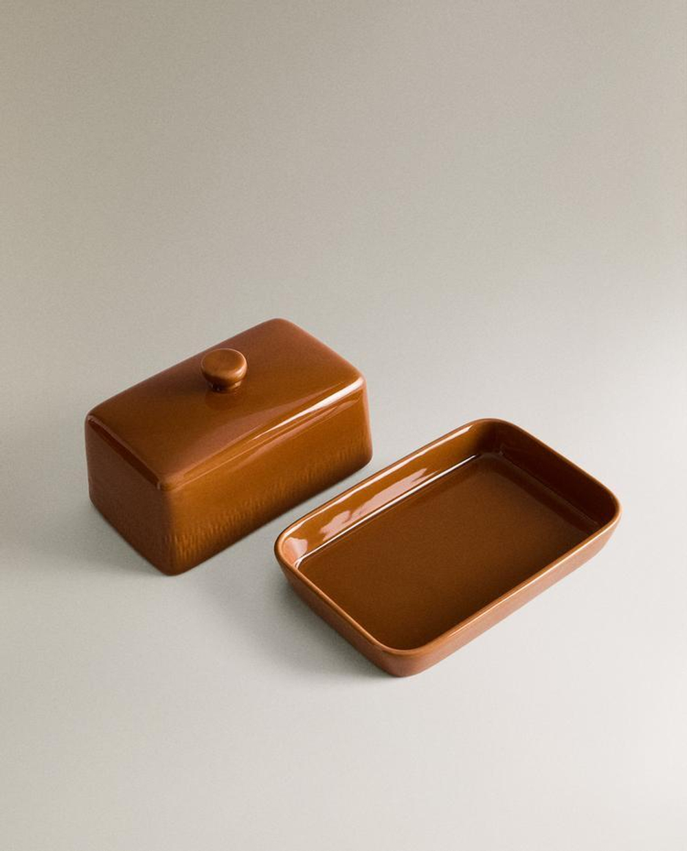 ZARA HOME КЕРАМИЧЕСКАЯ МАСЛЕНКА, ЖЕЛТЫЙ