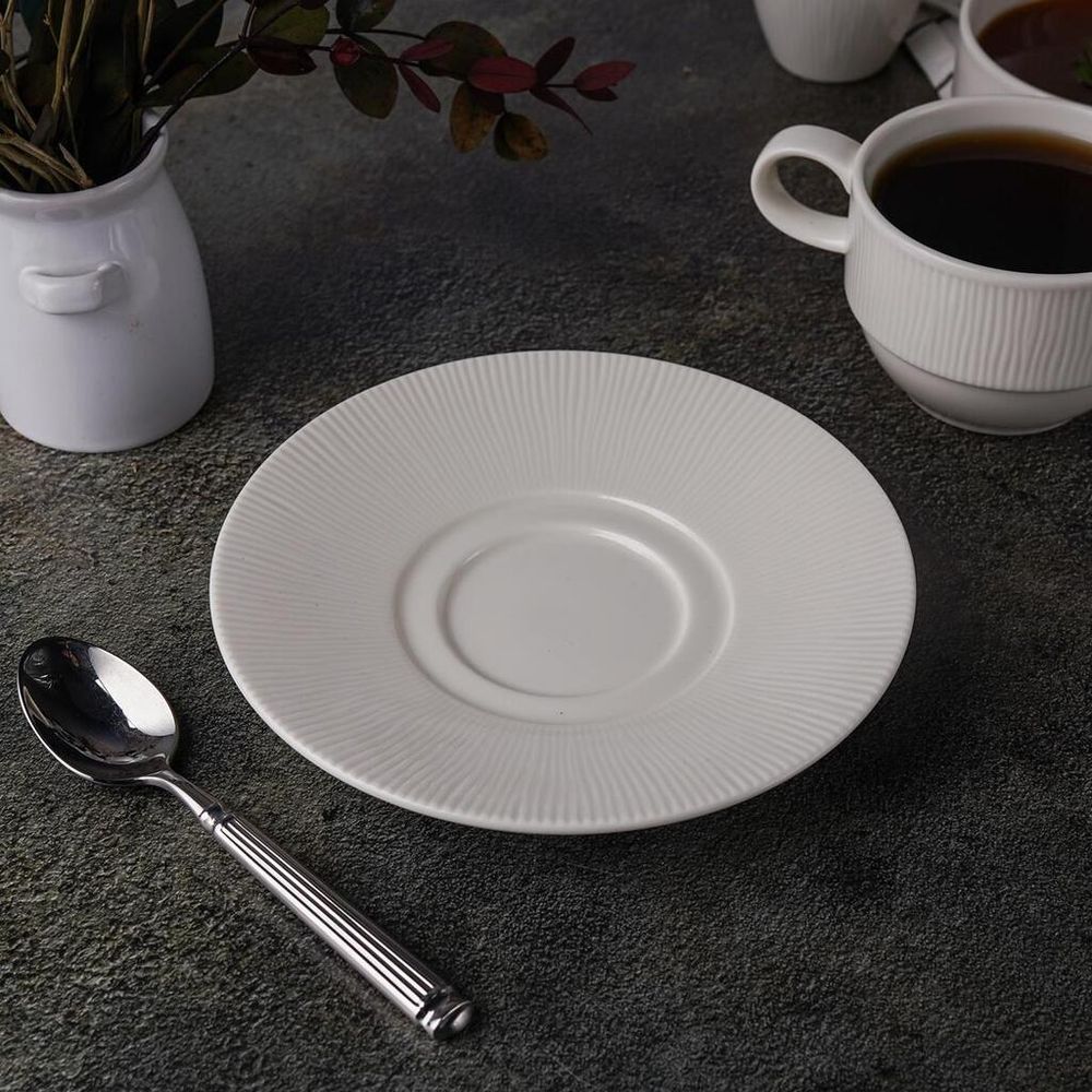 Чайная пара 210 мл белая d 8,5 см h6 см Neo Silk Stackable Noble [6]