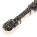 Кинжал кавказский в мельхиоре. Ножны украшаются кавказским орнаментом, выполненным чеканкой и гравировкой