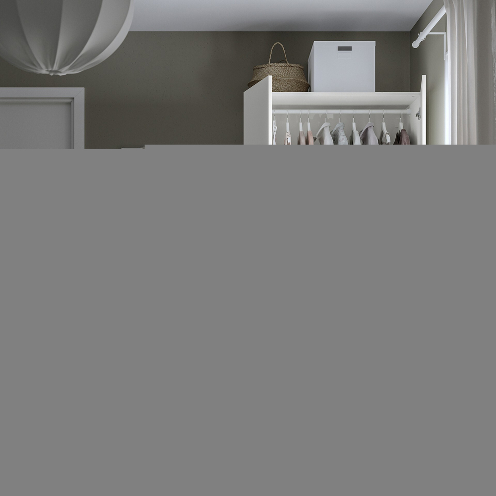 Распашной шкаф PAX FORSAND IKEA (двухсекционный) (белый)  80*50*260