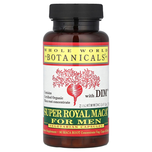 Whole World Botanicals, Super Royal Maca®, для мужчин, 90 растительных капсул