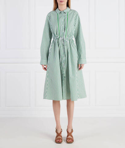 Платье ORG CO STRIPE MIDI SHIRT-DRESS Tommy Hilfiger - зеленый(WW0WW37955)
