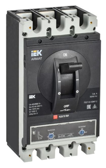 Автоматический выключатель в литом корпусе IEK AR-MCCB-3H-050-0315A-ATUC