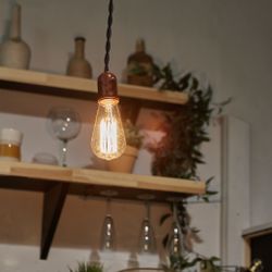 IL-V-ST64-60-GOLDEN-E27 VW02 Лампа накаливания Vintage. Форма конус. Форма нити VW. Картон. ТМ Uniel