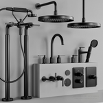 Cмеситель для раковины Gessi Venti20, с зонтичным изливом, донный клапан, цвет Matte Black